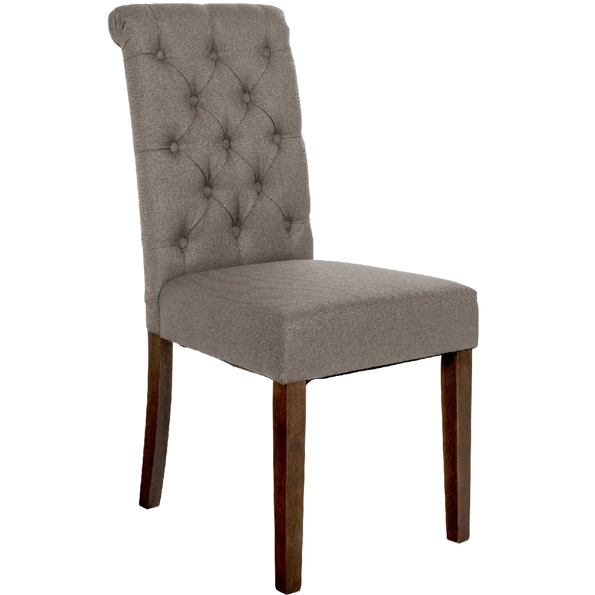 decoshop26 Chaise taupe pied bois
