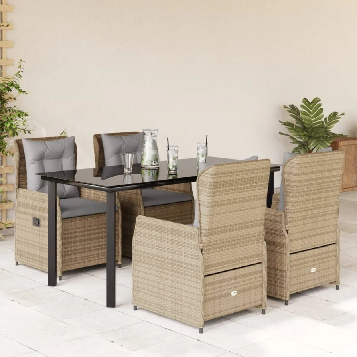 vidaXL Ensemble à manger jardin 5 pcs - vue 8
