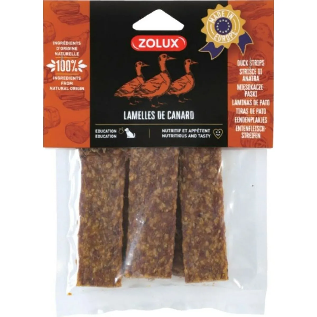 Meilleurs prix pour Snack pour chiens Zolux duck strips 100 g