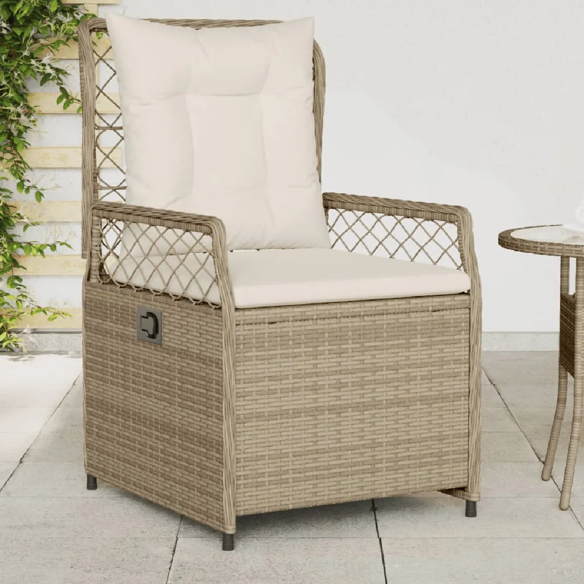 vidaXL - Lot de 2 Chaises Inclinables de Jardin - Résine Tressée - Beige - Image 2