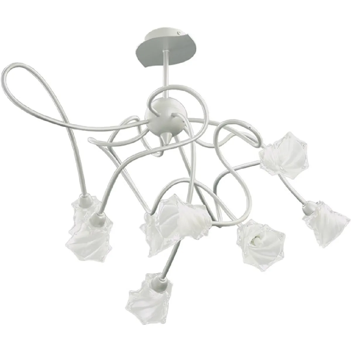 Plafonnier moderne 8 lampes - Gris