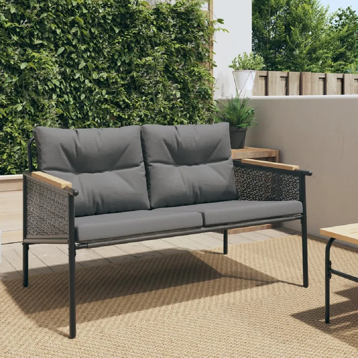 Vidaxl Noir Banc De Jardin