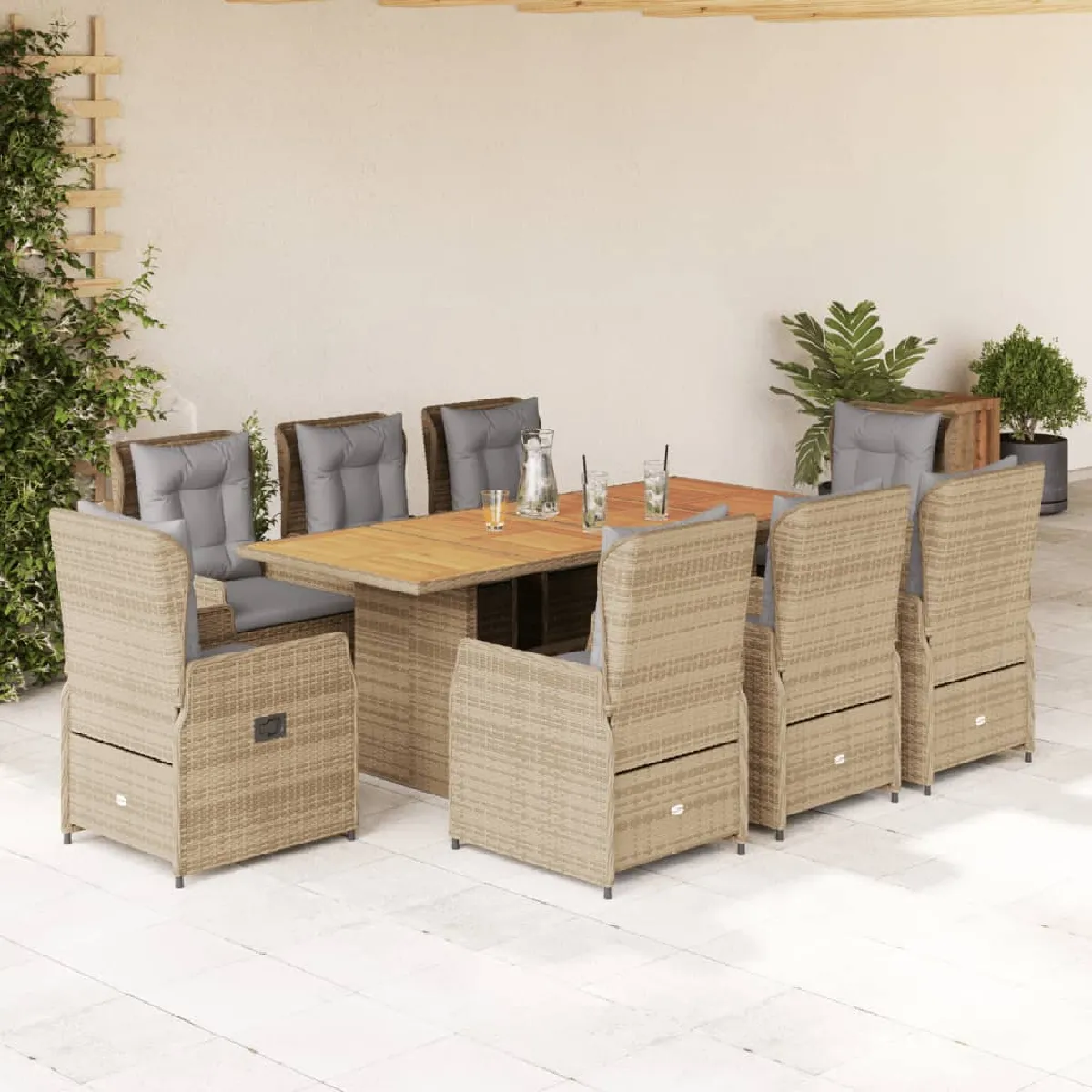 vidaXL Ensemble à manger de jardin - vue 4