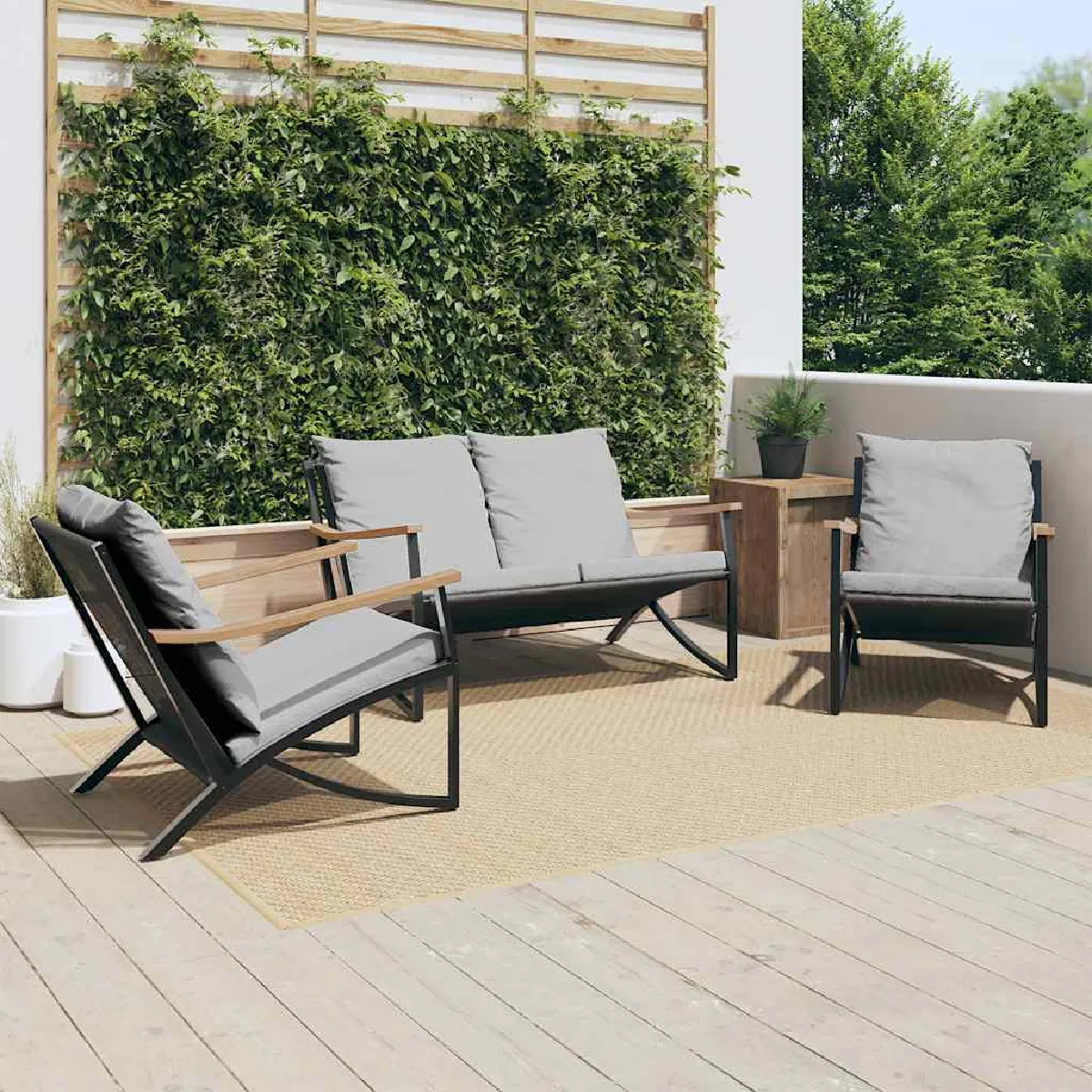 vidaXL Meubles balcon 3 pcs