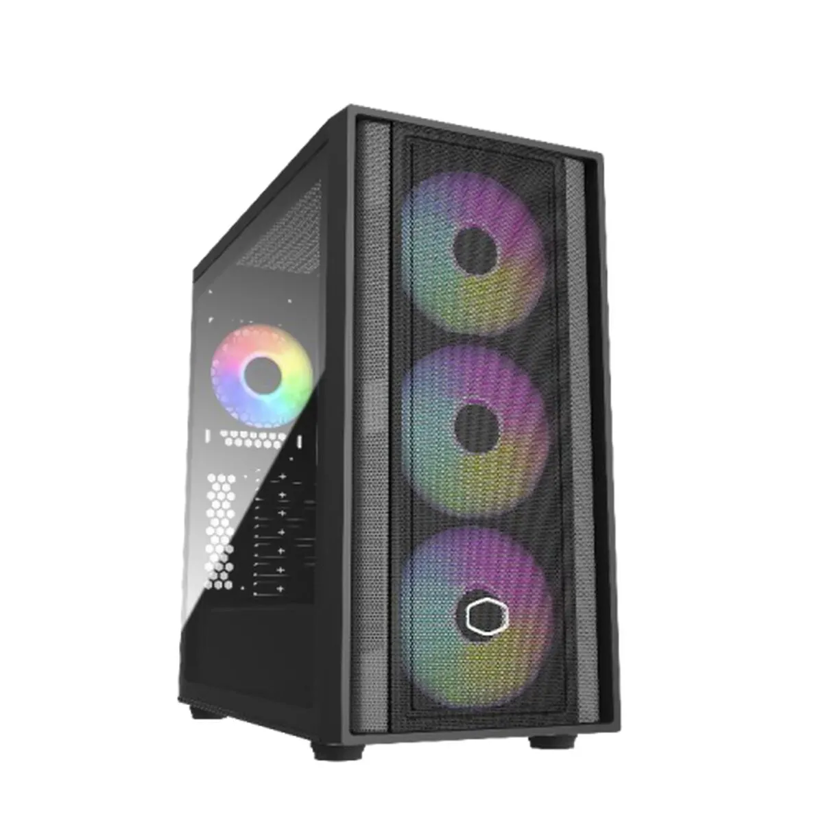 Cooler Master Noir Boîtier Pc Masterbox 600 Moyen Tour Argb Avec Panneau Latéral Verre Trempé - Image 6