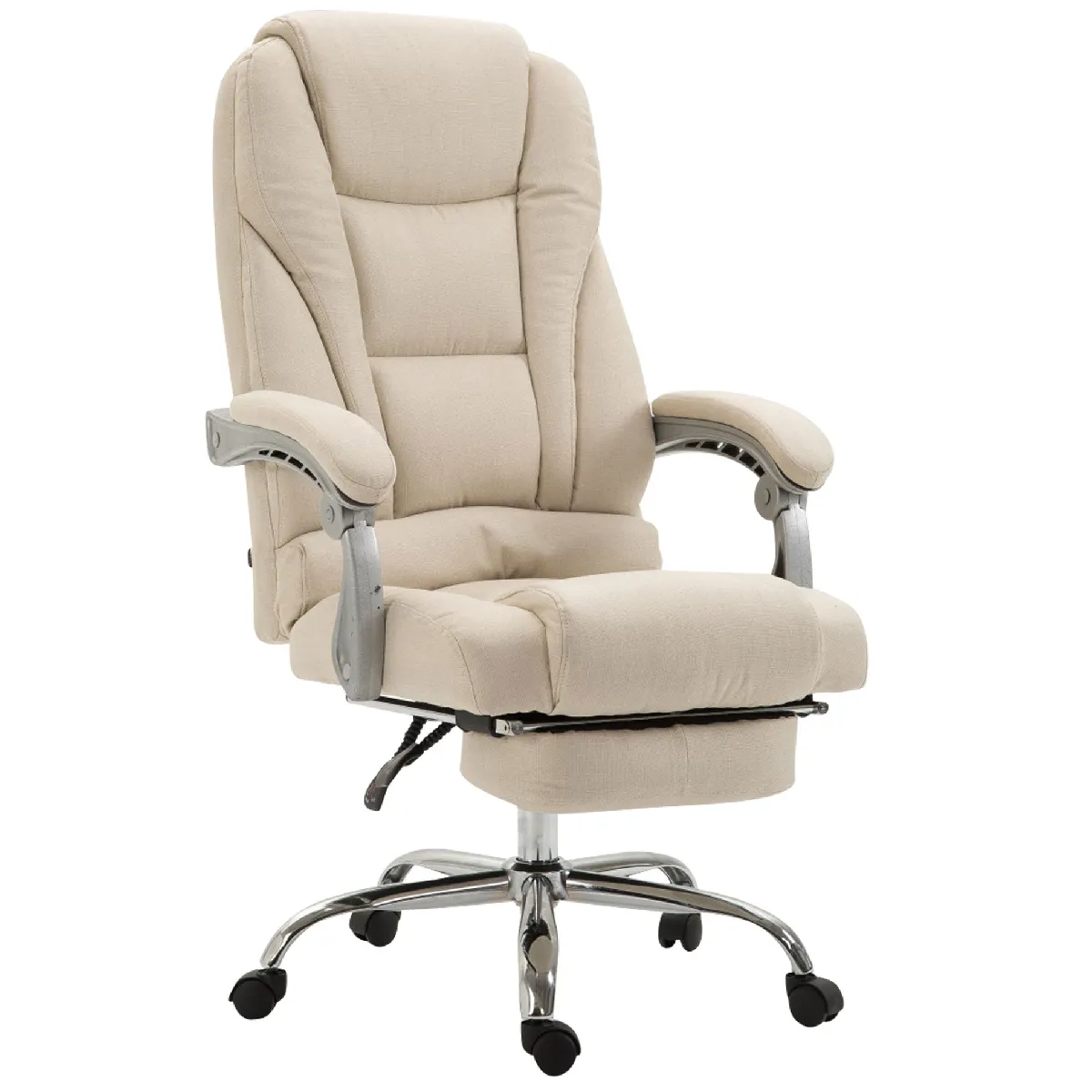 Decoshop26 Fauteuil de bureau relax - Crème