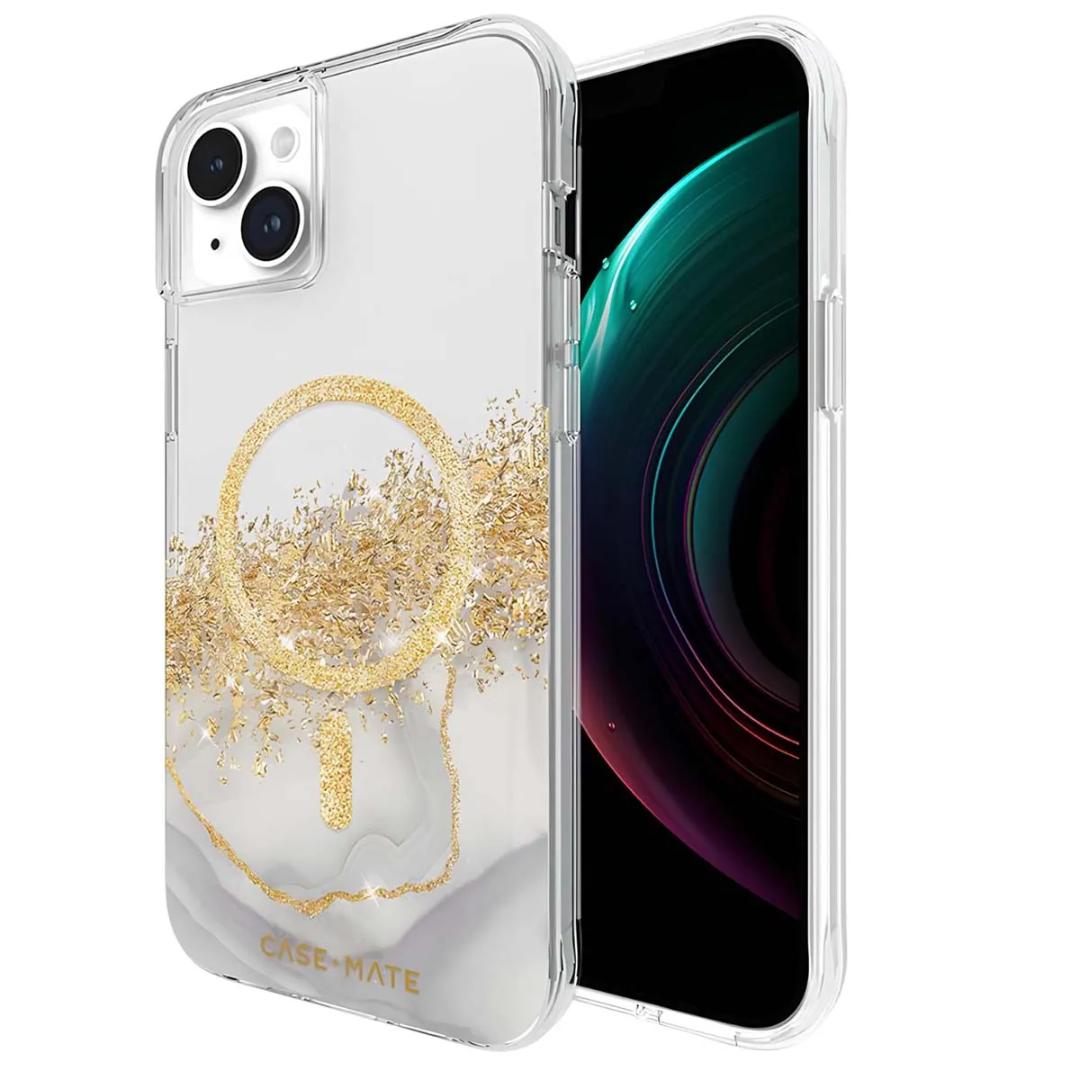 Case Mate Doré Coque Karat Compatible Magsafe Pour Iphone 15 Plus Décorée De Paillettes E