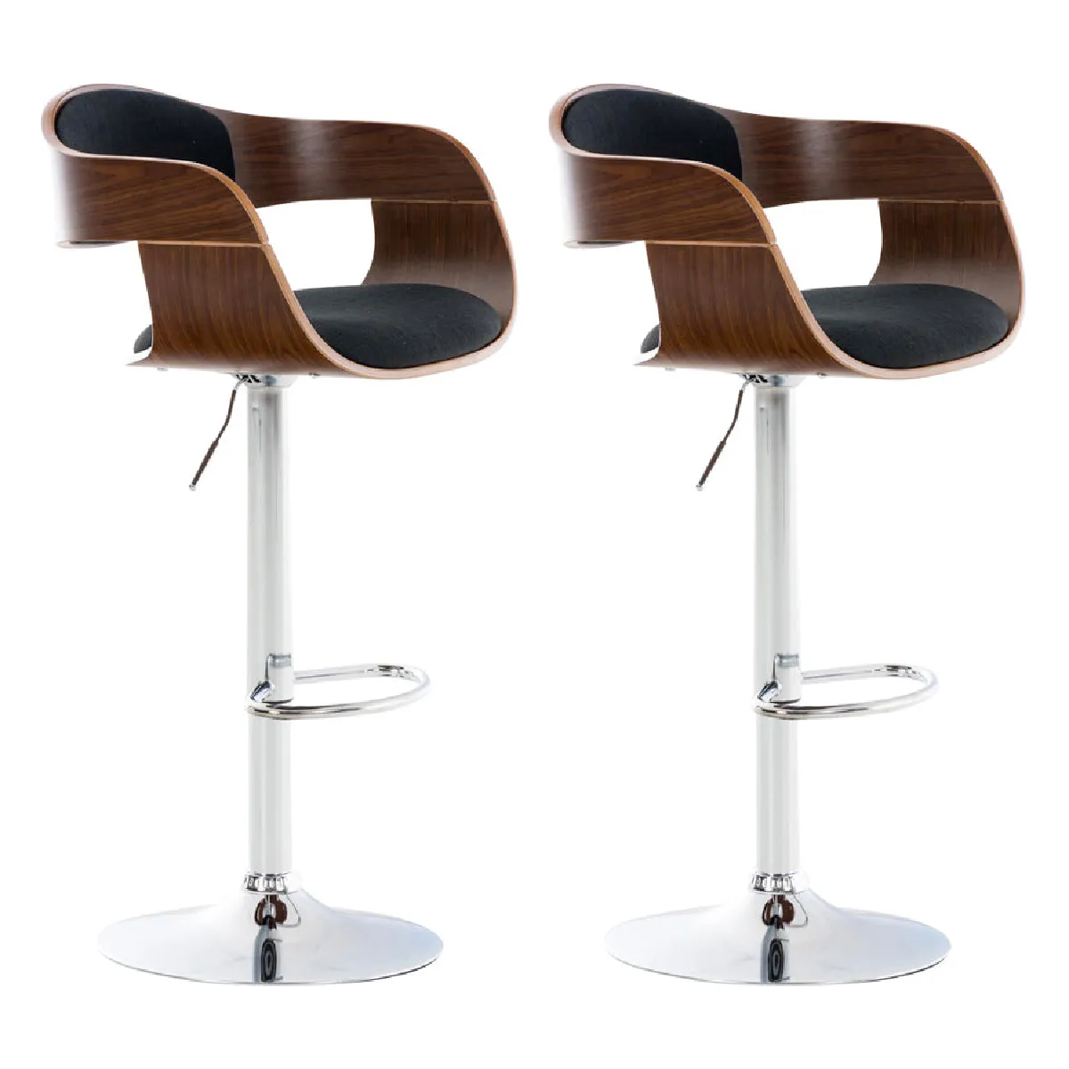 Decoshop26 Tabouret de bar tissu - vue 3