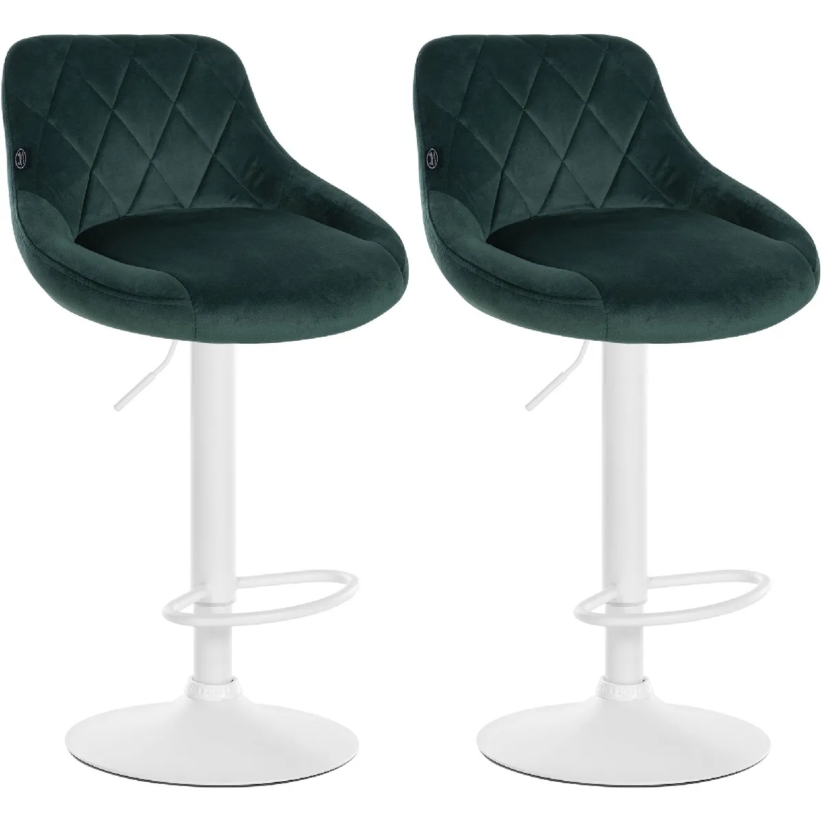 Decoshop26 Tabouret de bar velours - vue 9