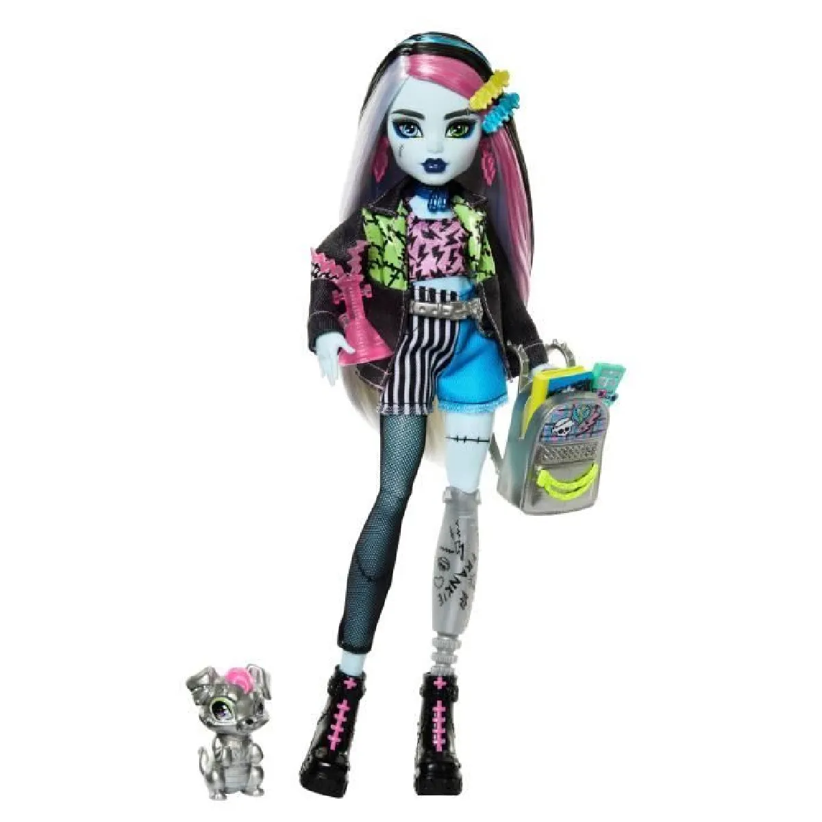 Générique Poupée Monster High Frankie Stein Avec Animal Et Accessoires