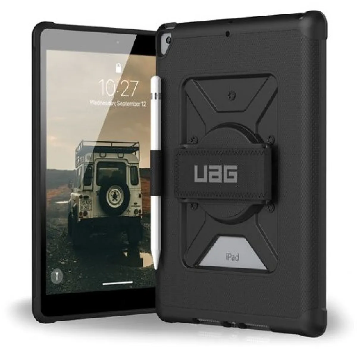 Uag Noir Coque Renforcée Metropolis Avec Dragonne Pour Ipad 10.2 Pouces 2019/20/21