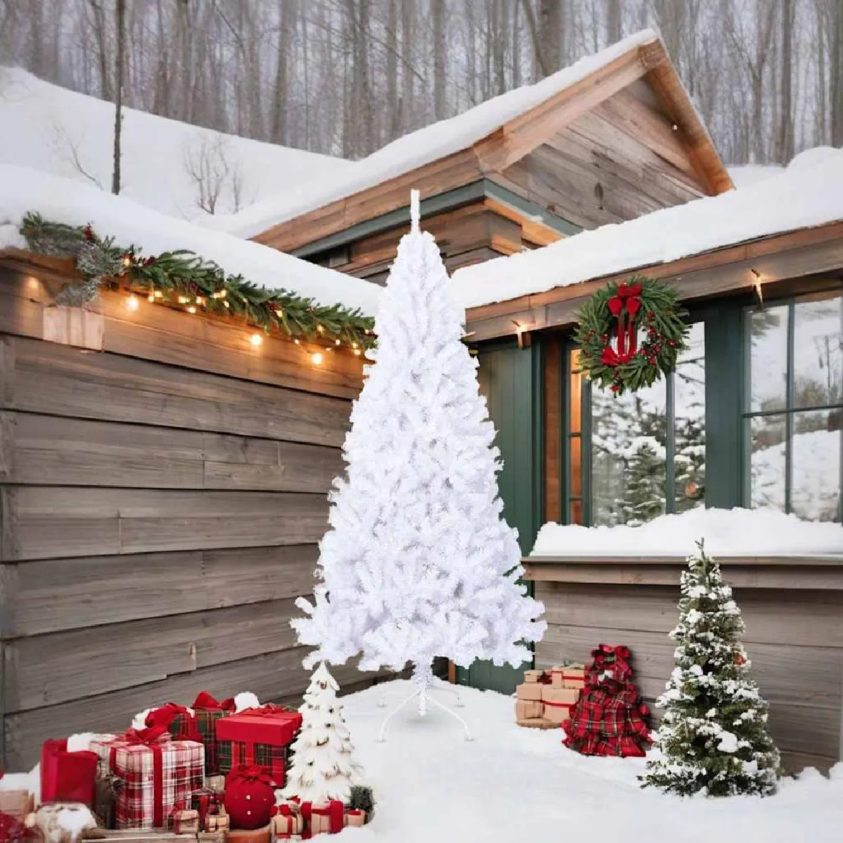 Non Communiqué Blanc Vidaxl Arbre De Noël Artificiel Avec Branches Épaisses 210Cm Pvc - Image 3