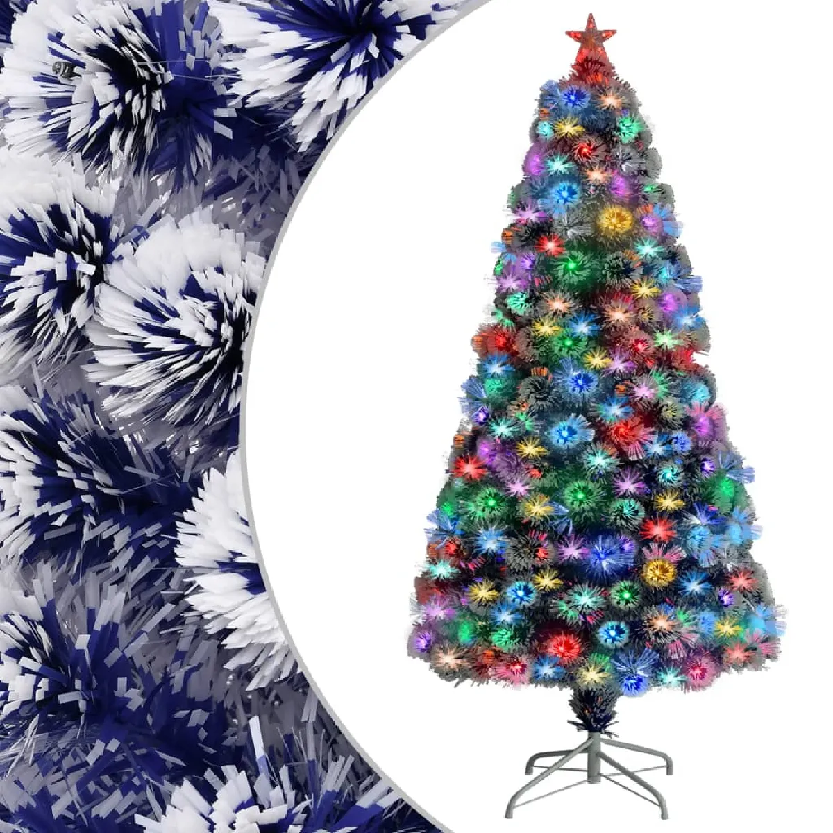 vidaXL Sapin de Noël fibre optique 120 cm - vue 2