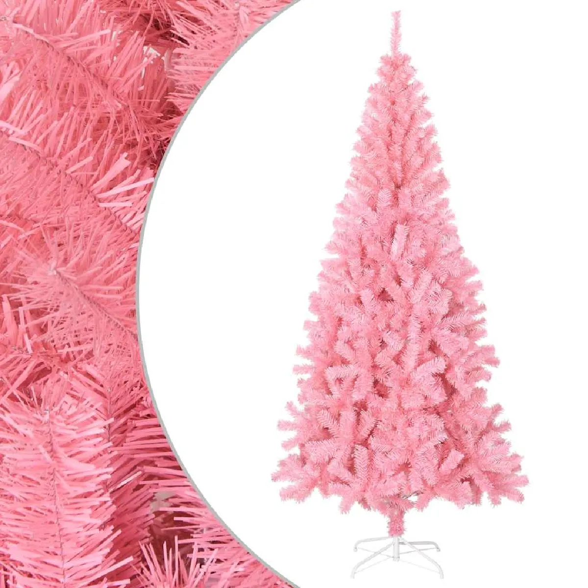 VIDAXL Sapin de No&euml;l rose 210 cm PVC