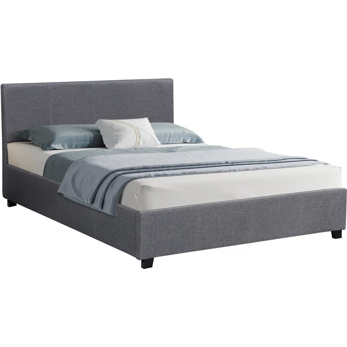 Lit double avec coffre [ ]Carla[ ] - 140 x 190 - Gris