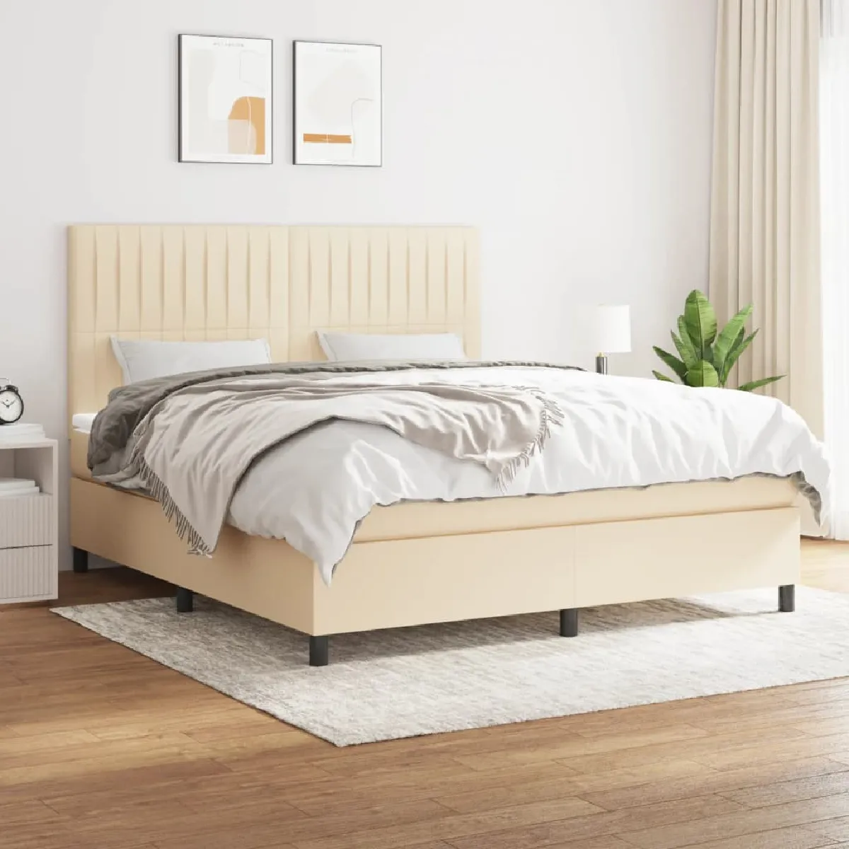 VIDAXL vidaXL Sommier - Crème VIDAXL vidaXL Sommier - Crème
