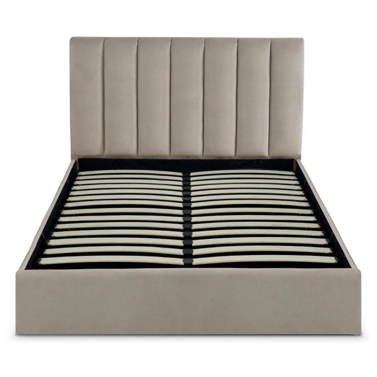 PARIS PRIX Lit coffre design 140x190 cm - Taupe PARIS PRIX Lit coffre design 140x190 cm - Taupe