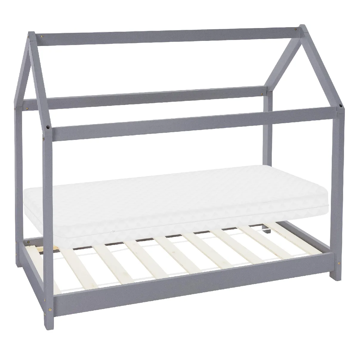 ML-Design Lit d'enfant 70x140 cm Gris