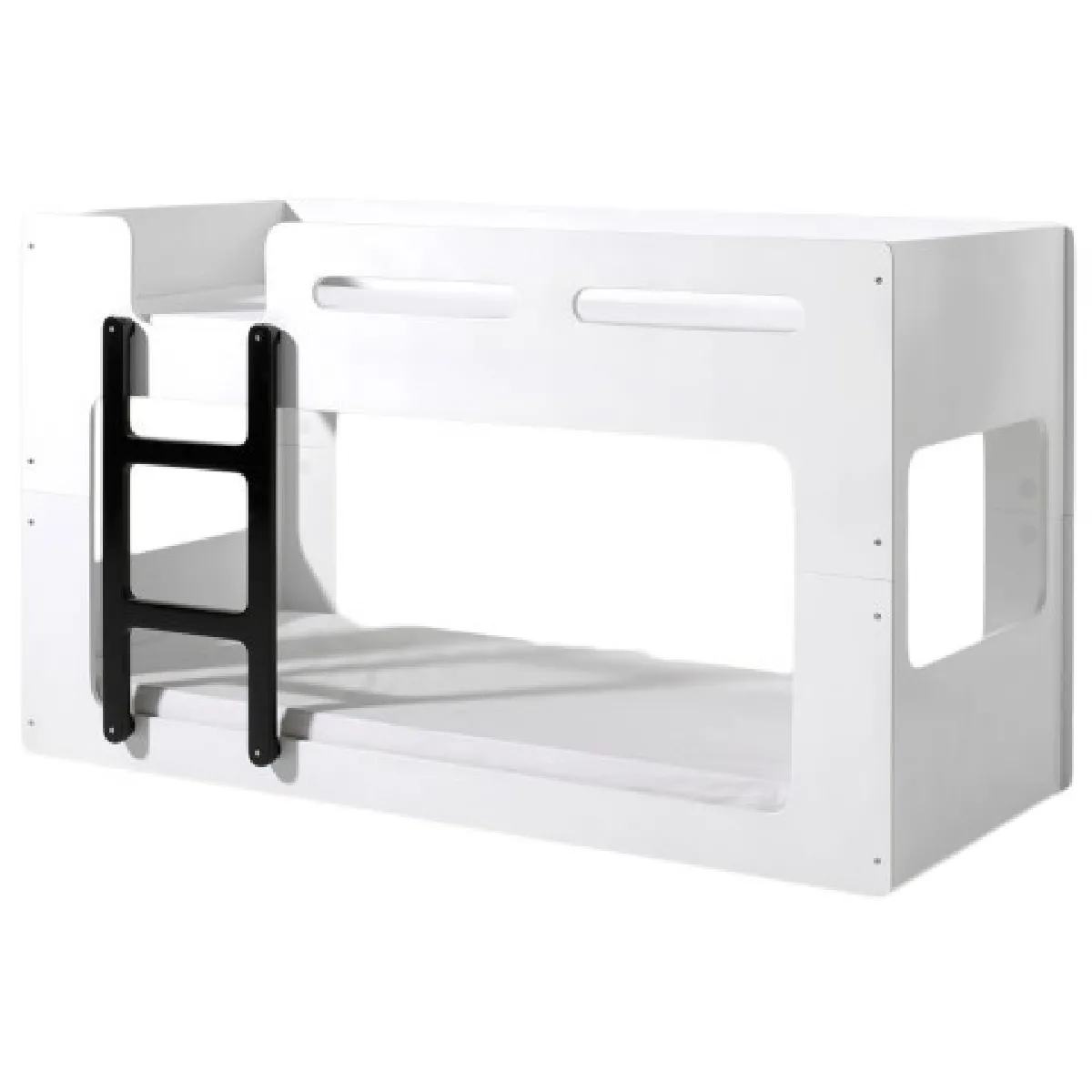 VIPACK Lit superposé Luca 90 MDF Blanc et noir