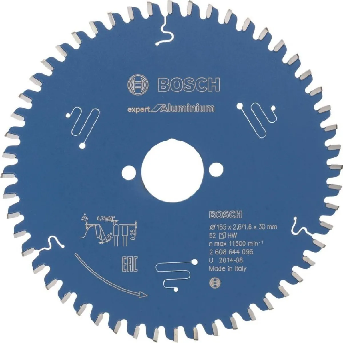 Bosch Lame carbure Expert Alu165x2 6x30mm