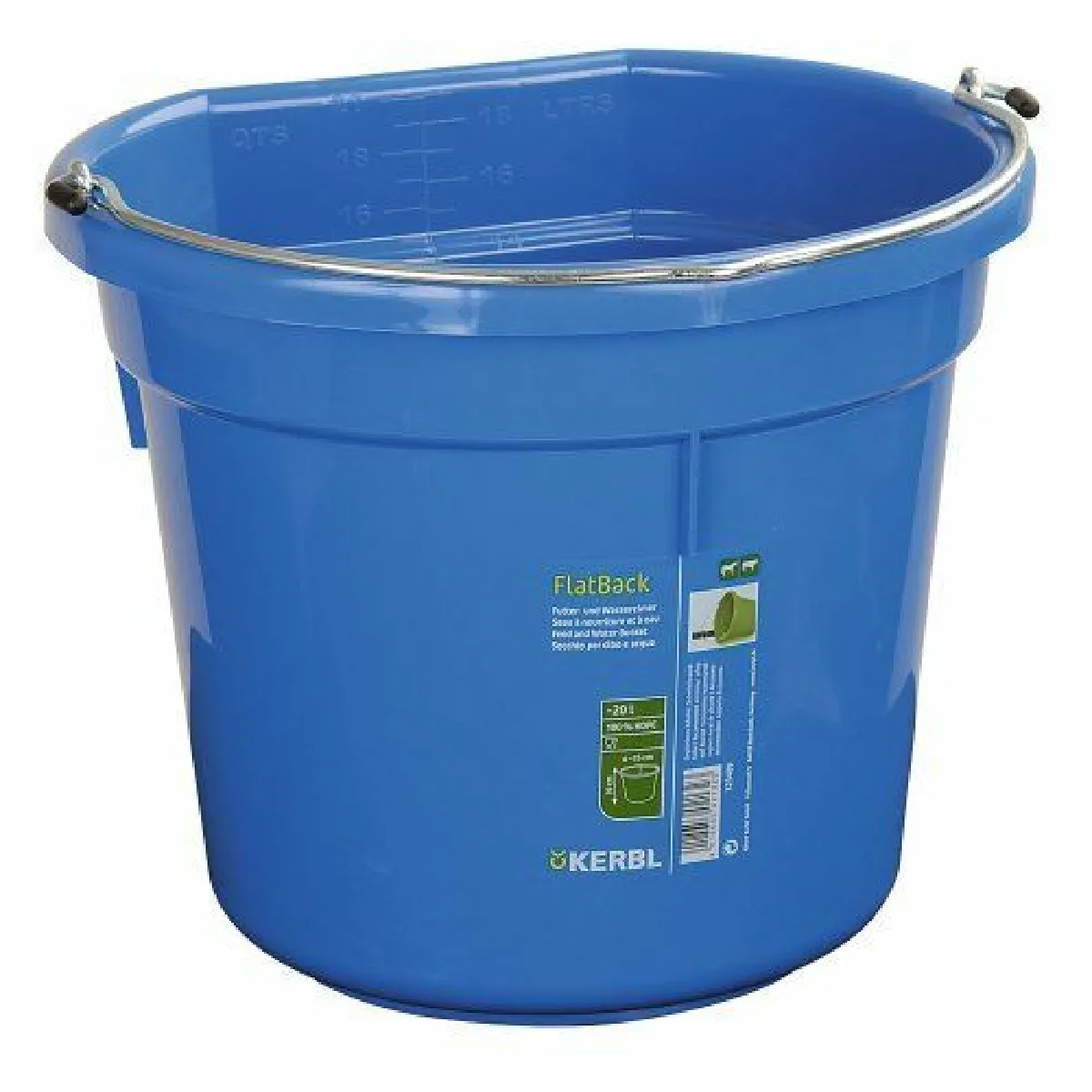Kerbl Bleu Mangeoire Plastique Pour Cheval Flatback - Image 2
