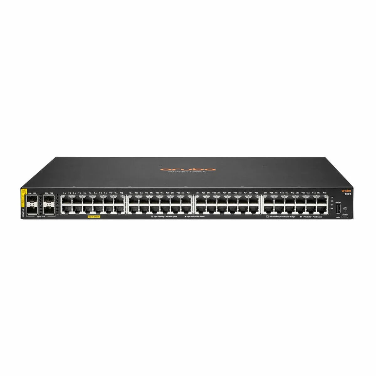 High Peak Blanc Switch Réseau Aruba 6000 48G Class4 Poe 4Sfp 370W
