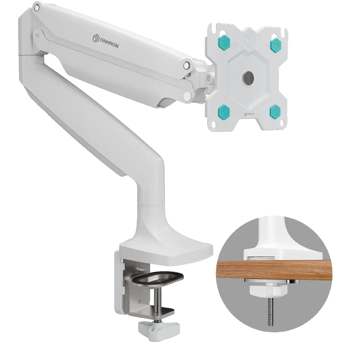 Onkron Blanc Bras Ecran Pc 13 - 32 Pouces, 9 Kg ,Vesa 75X75 Et Vesa 100X100 Mm,G100-W