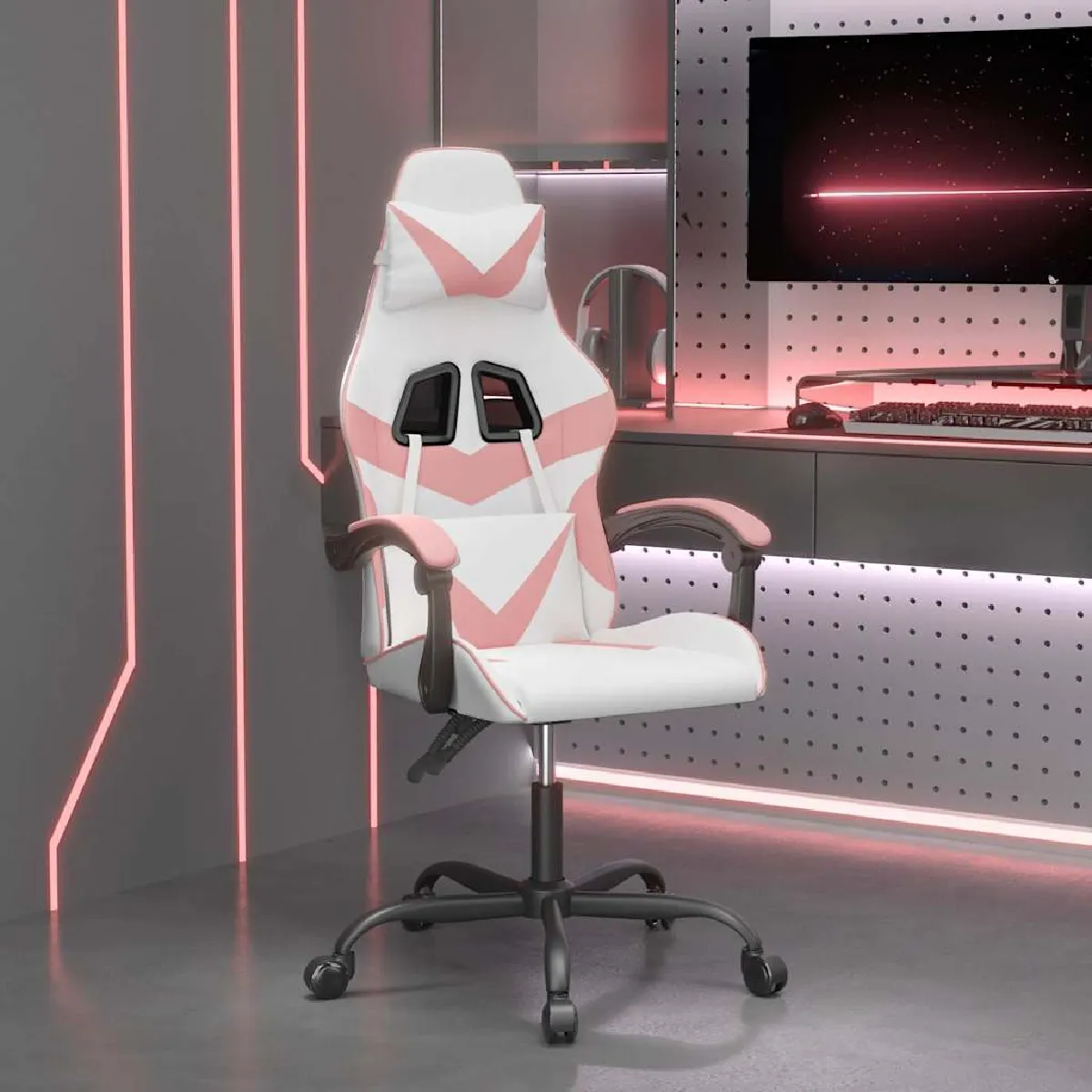 Vidaxl Blanc/Rose Pivotante
