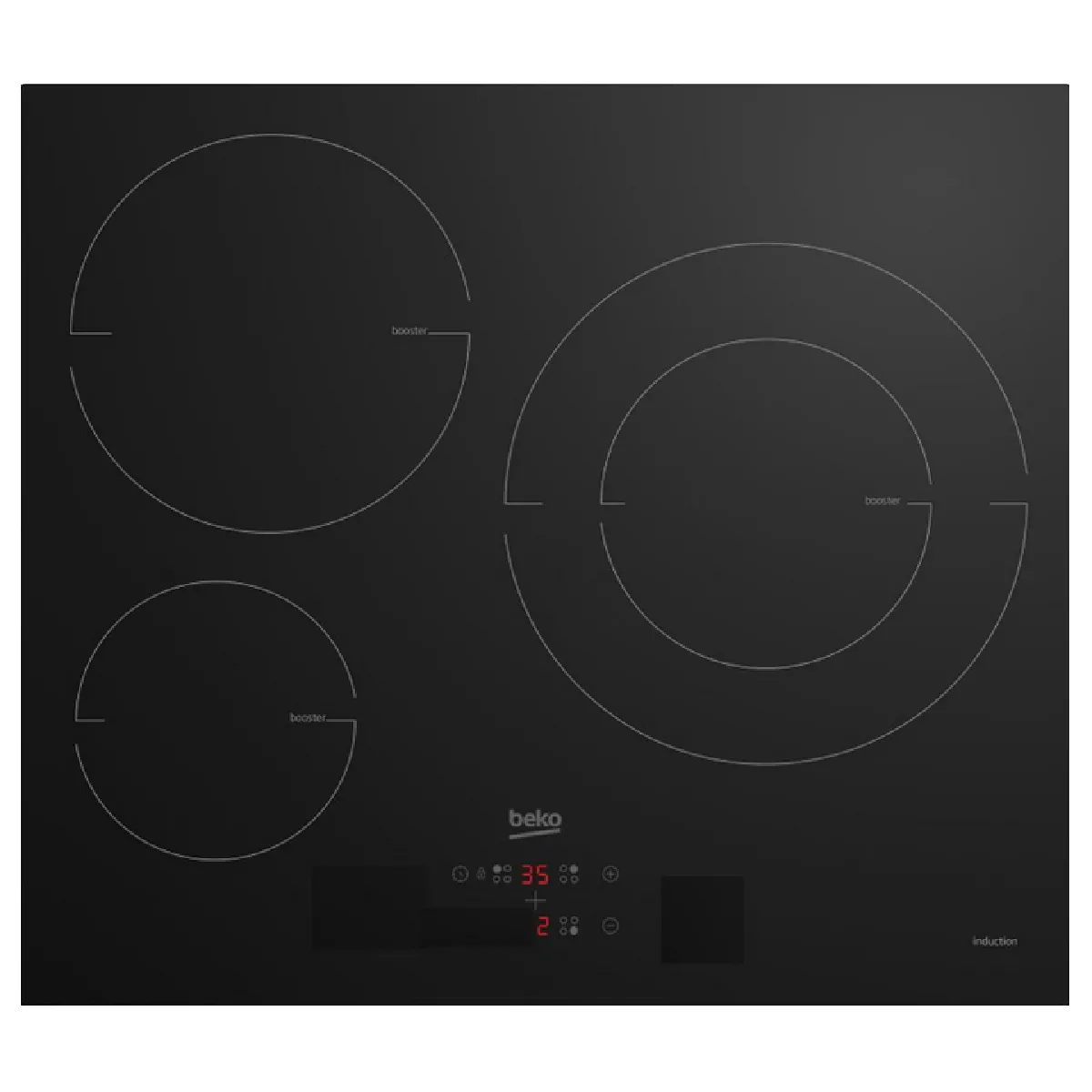 BEKO table induction 3 foyers avec booster HII63405MT - vue 2