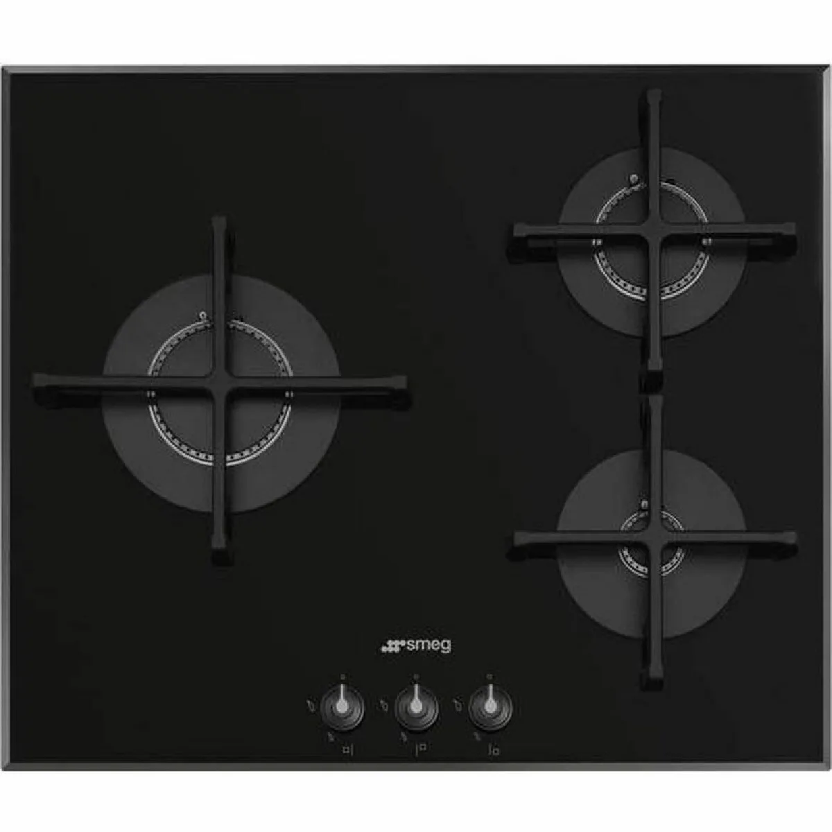 Table Gaz SMEG PV163B3 – 3 Foyers 6900W, Finition Verre - vue 2