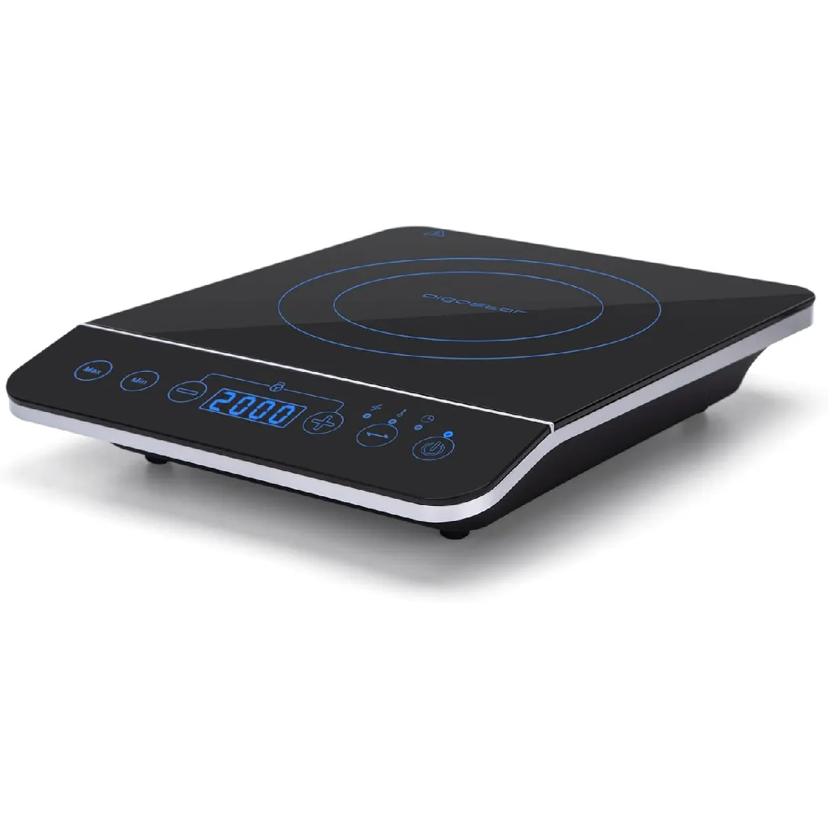 Plaque De Cuisson Portable Aigostar 1500W - 5 Niveaux De Chaleur | En Fonte, Anti-surchauffe | Pour Maison, Camping