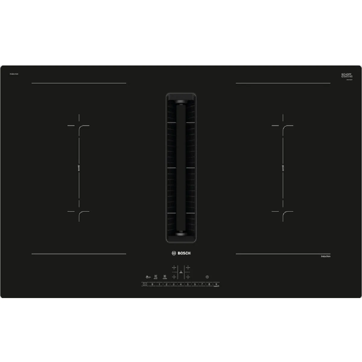 Bosch Serie PVQ811F15E Table de cuisson à induction Noir - 4 foyers