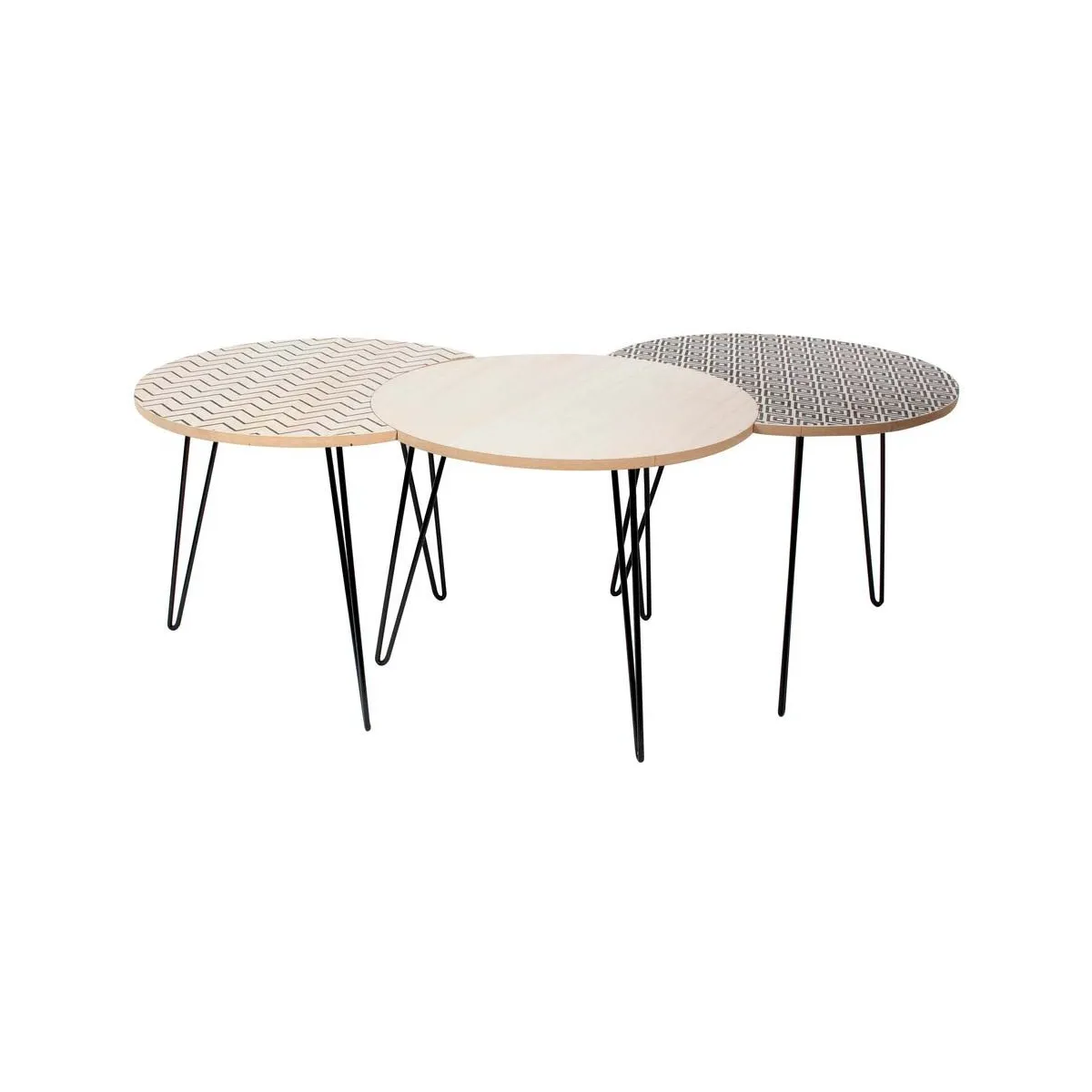 Comparer les prix de The Home Deco Factory Trio de Tables