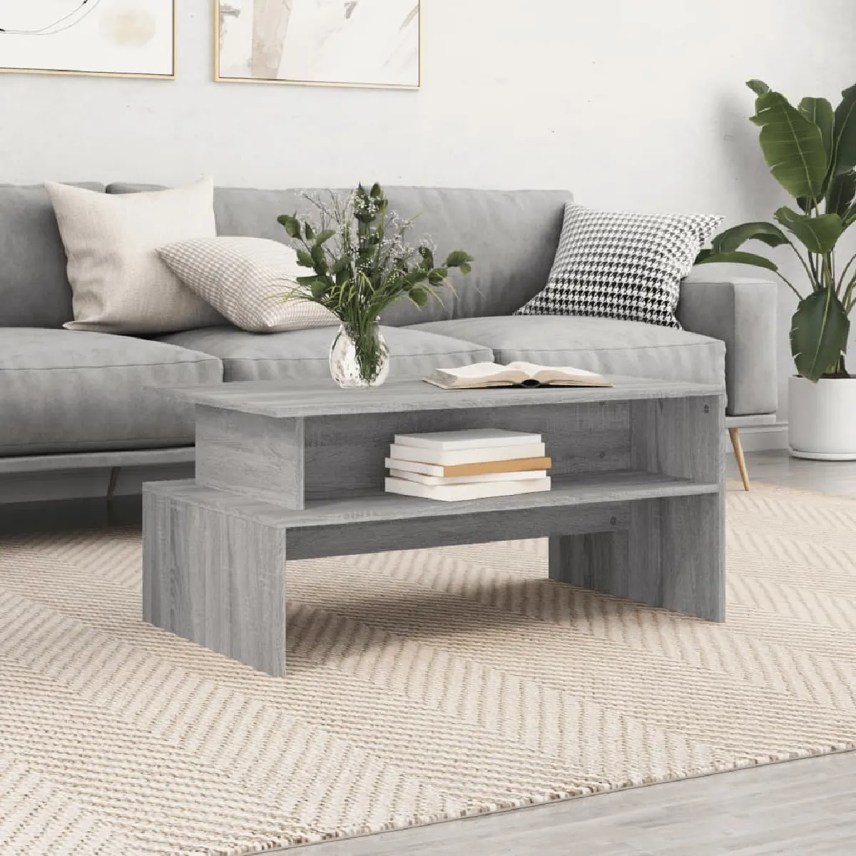 Meilleurs prix pour Maison Chic Table basse 90x55x42,5 cm - Sonoma gris