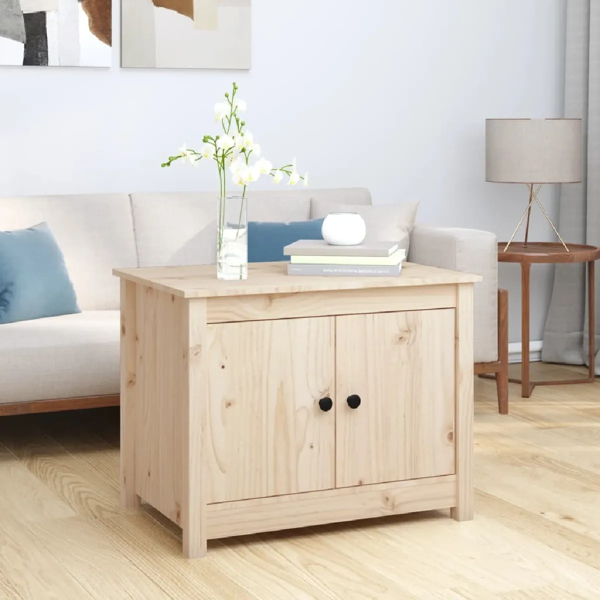 Comparer les prix de Maison Chic Table Basse Bois Massif de Pin