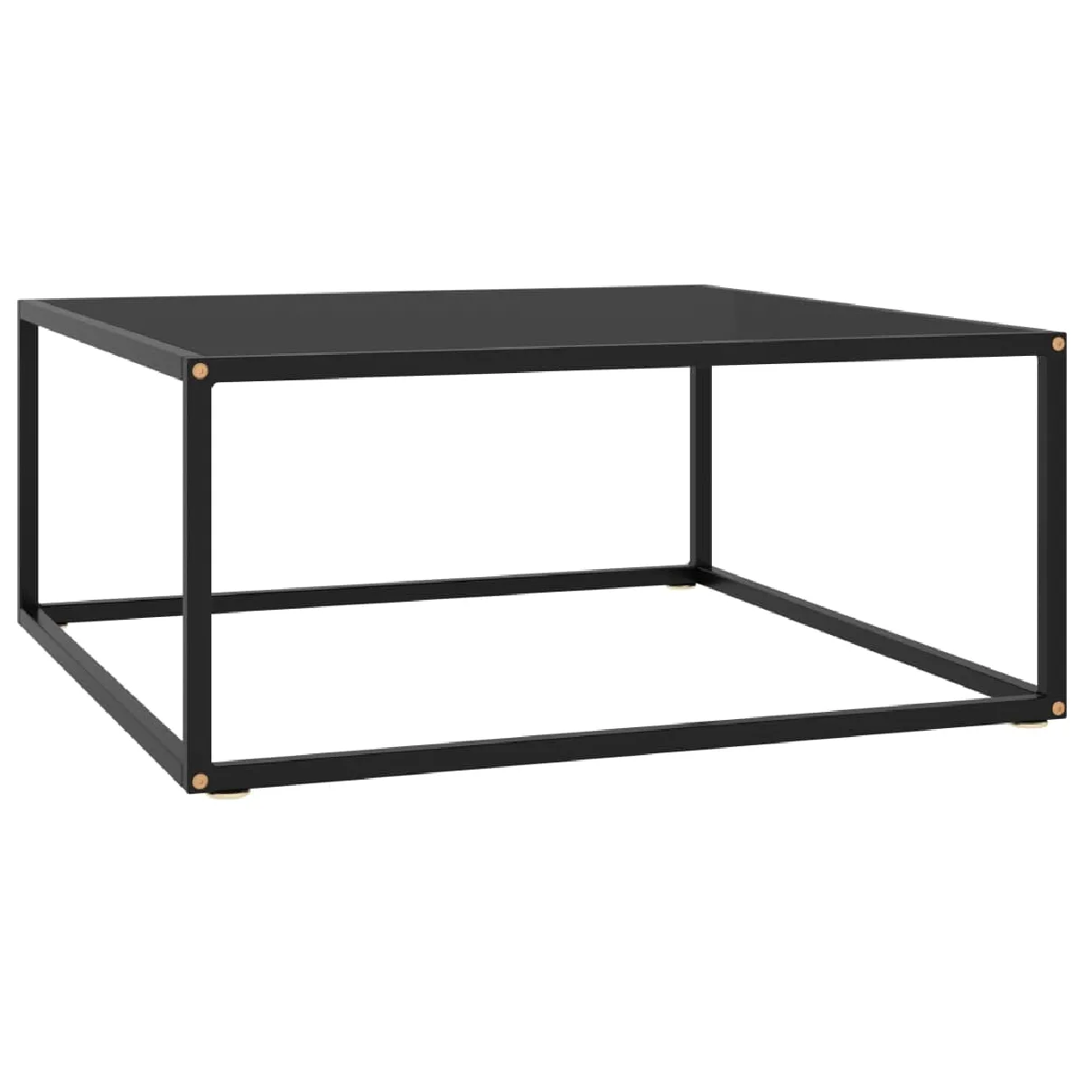 vidaXL - Table basse - Carrée - Noir - 80 x 80 x 35 cm - Image 2