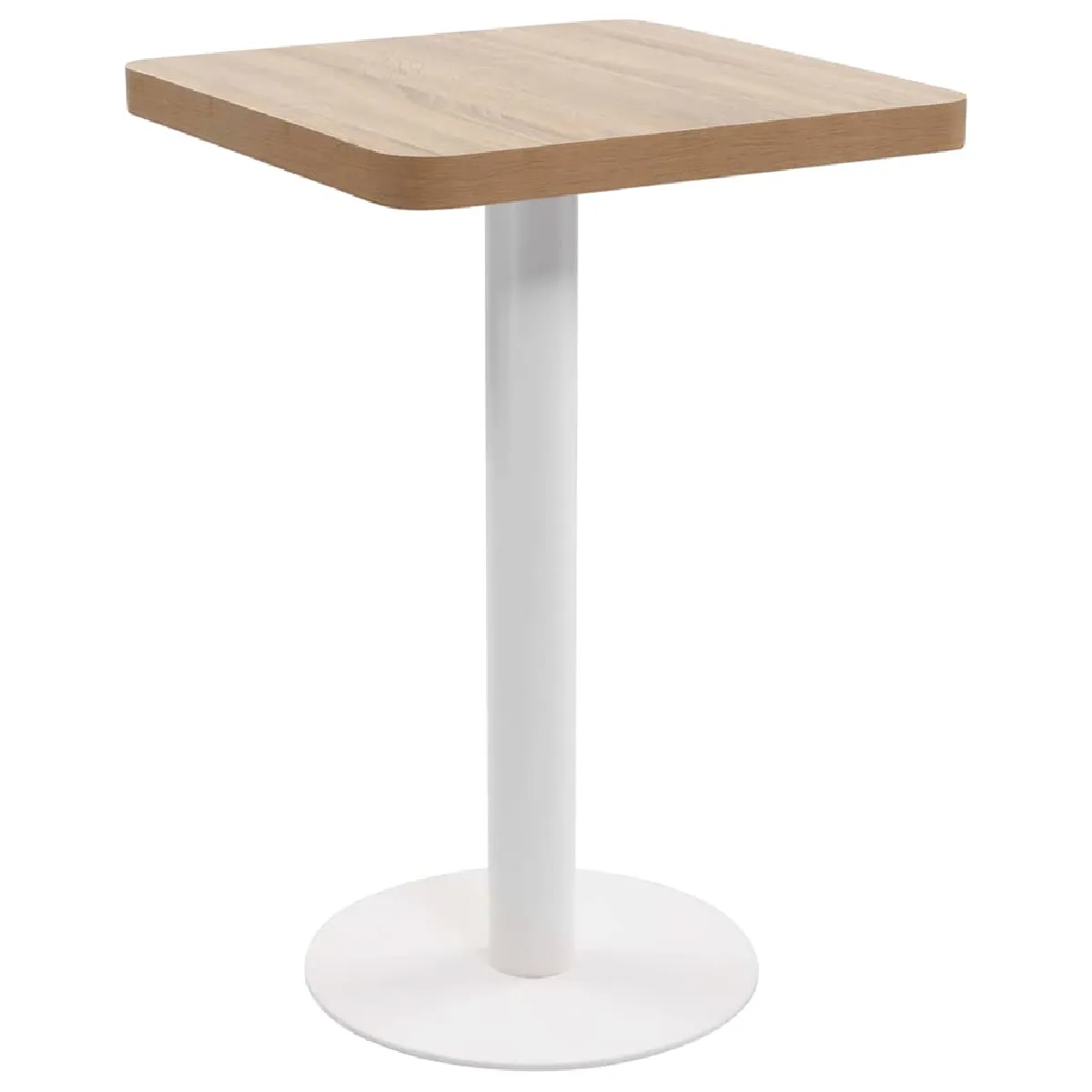 Vidaxl Marron/Clair Table De Bistro 50X50 Cm Mdf - Image 2
