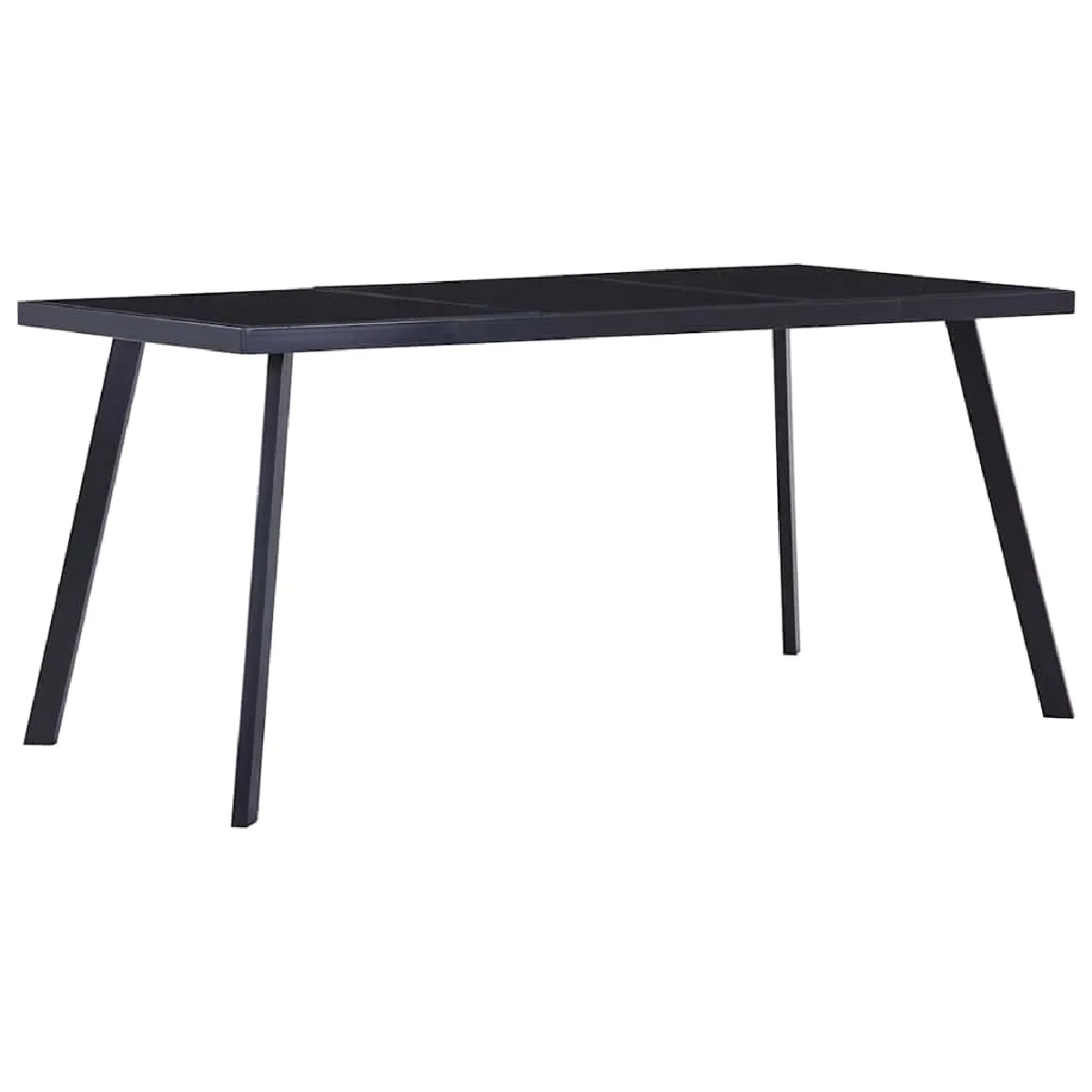 Vidaxl Noir Table À Manger - 180X90x75 Cm