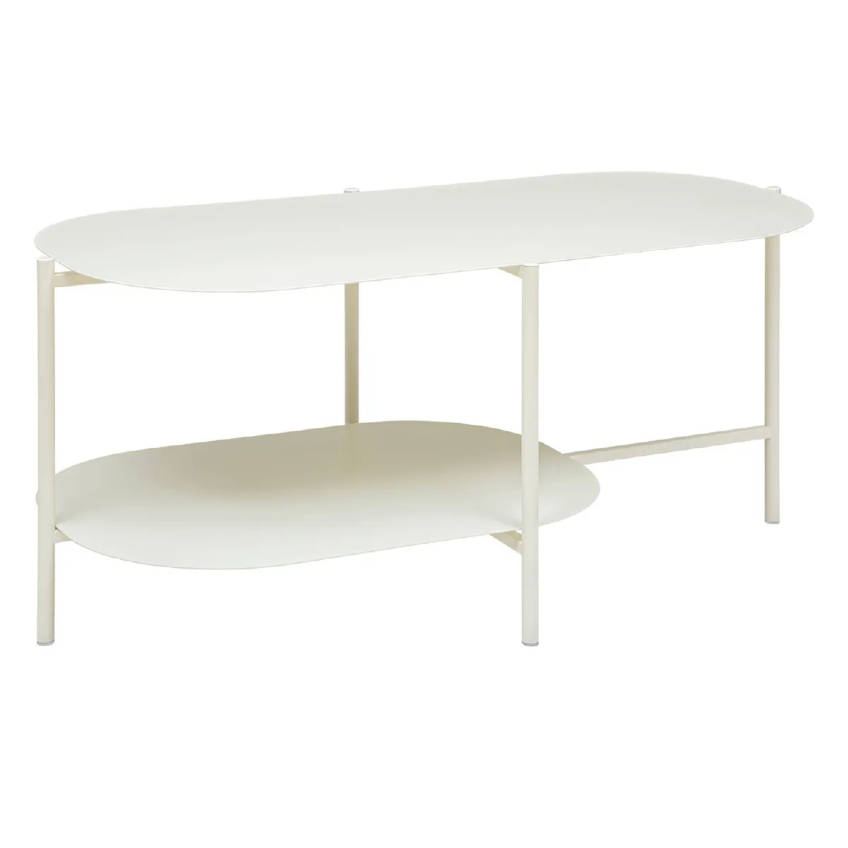 Comparer les prix de Pegane Table basse - Métal ivoire