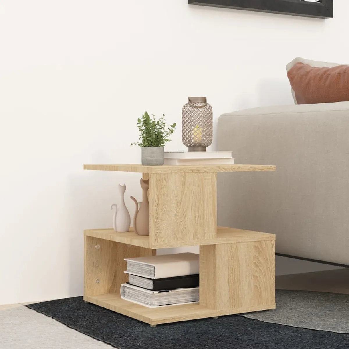 vidaXL Table d'appoint Chêne sonoma