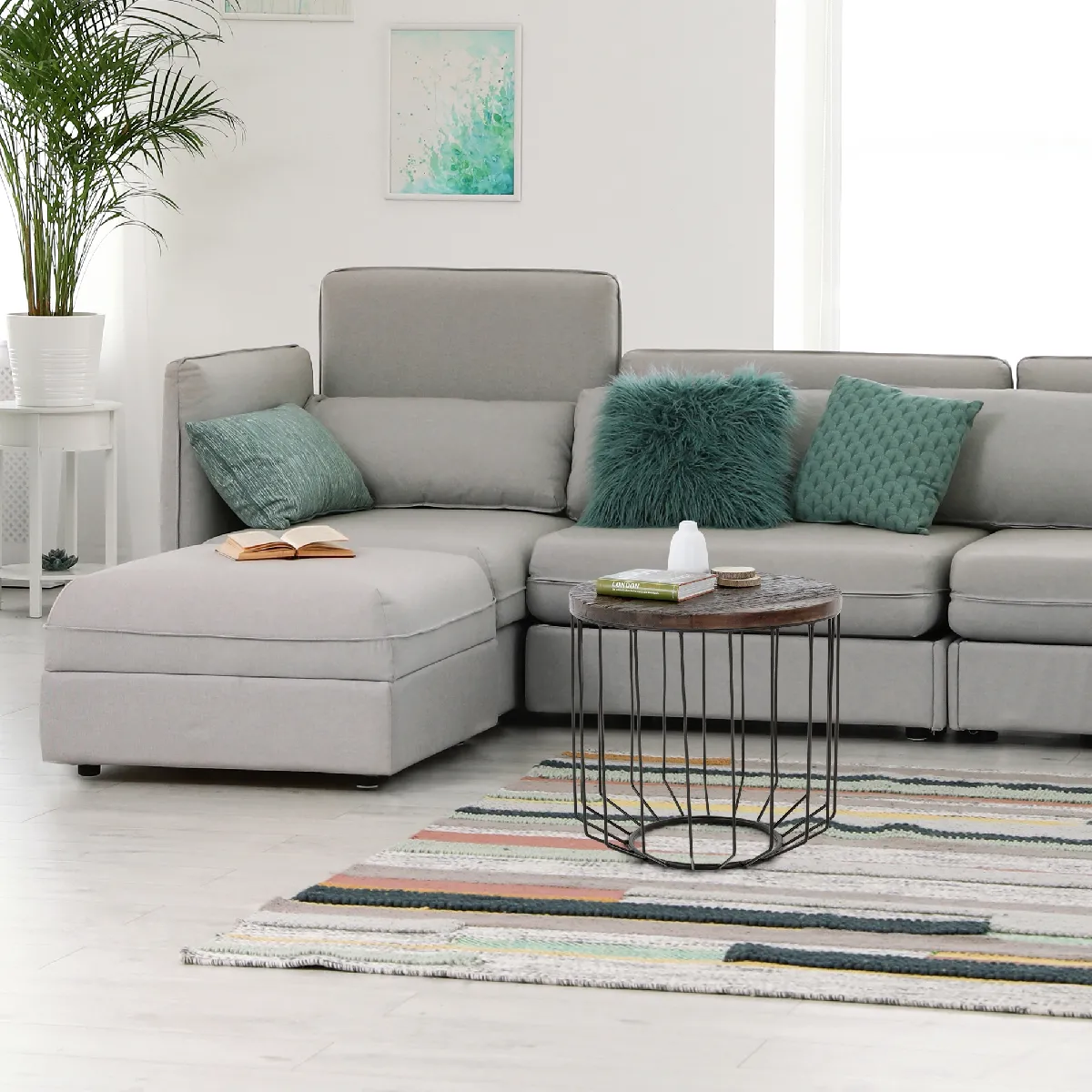 Comparer les prix de Womo-design Table d'appoint Ø 50 cm Bois massif