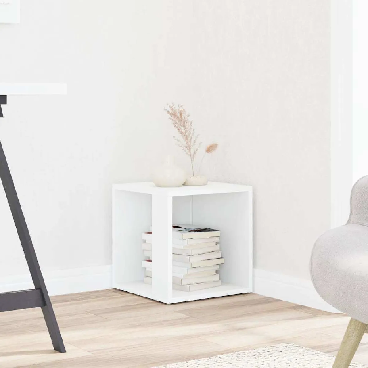 vidaXL Table d'appoint - Blanc