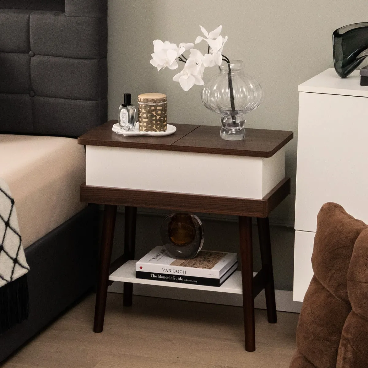 Meilleurs prix pour Table d'appoint rabattable - Brun