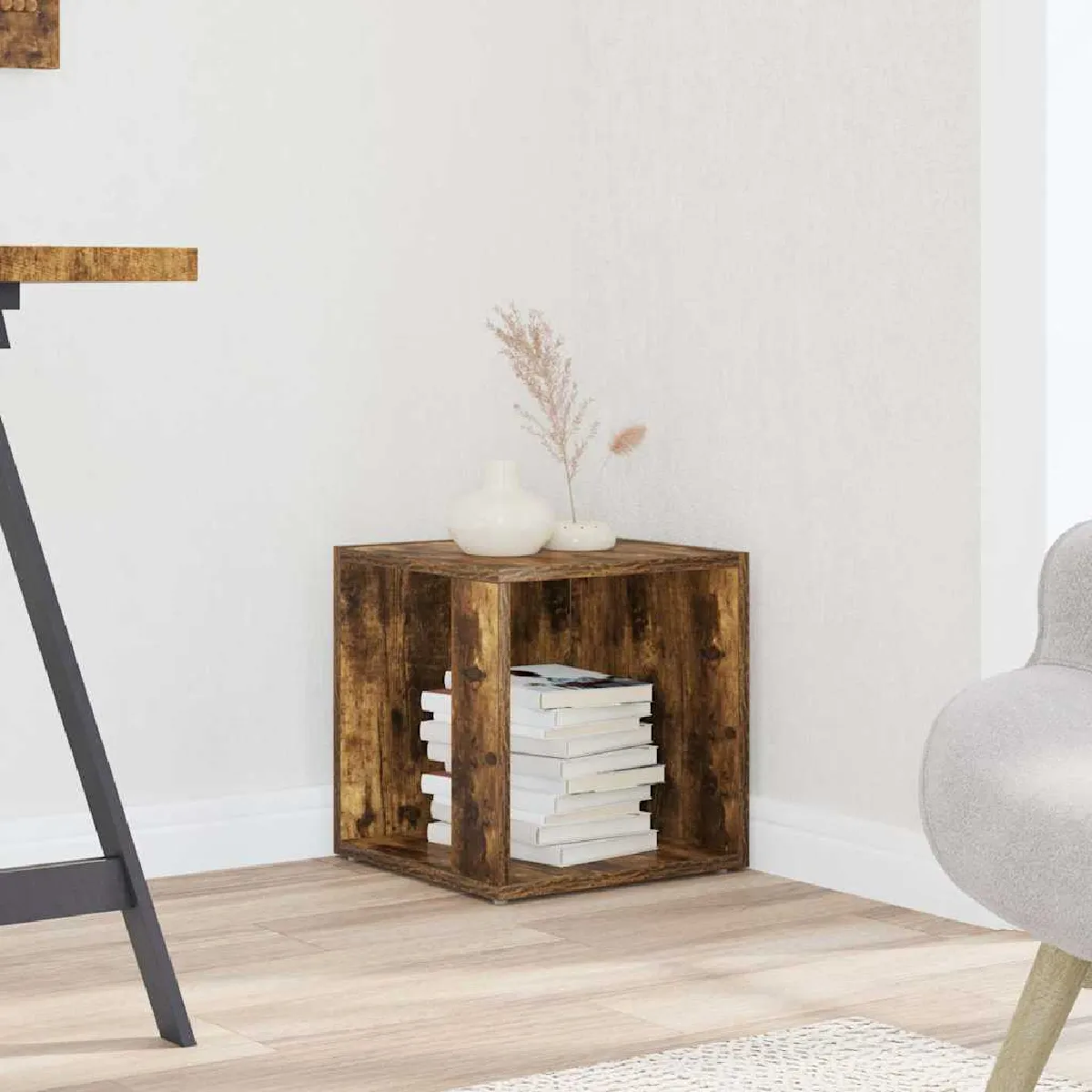 Vidaxl Table D'appoint - Chêne Fumé