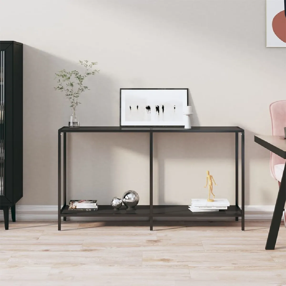 VidaXL Table Console Noir 140x35x75,5 cm