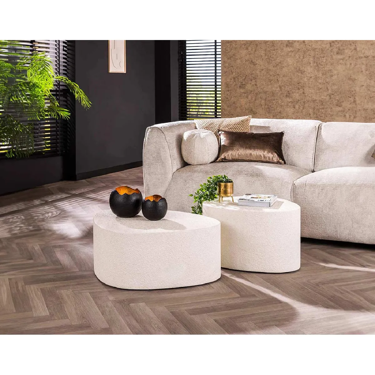 Comparer les prix de Lisa Design Mahara - 2 tables basses - Marbre composite