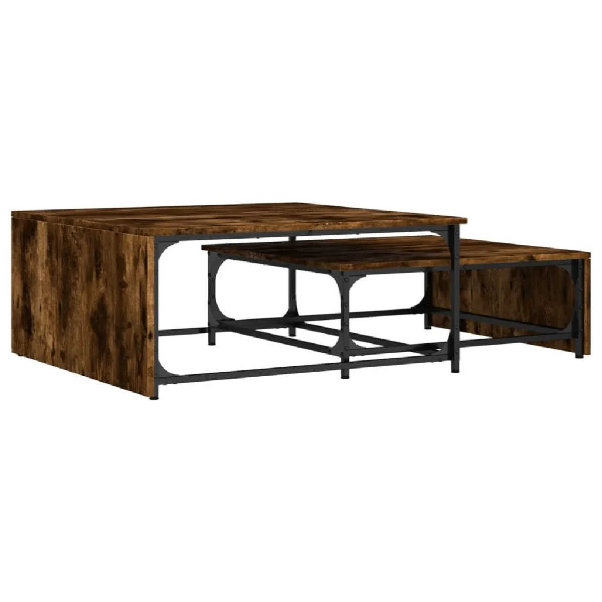 Comparer les prix de Maison Chic Tables gigognes GKD56085 - Chêne fumé