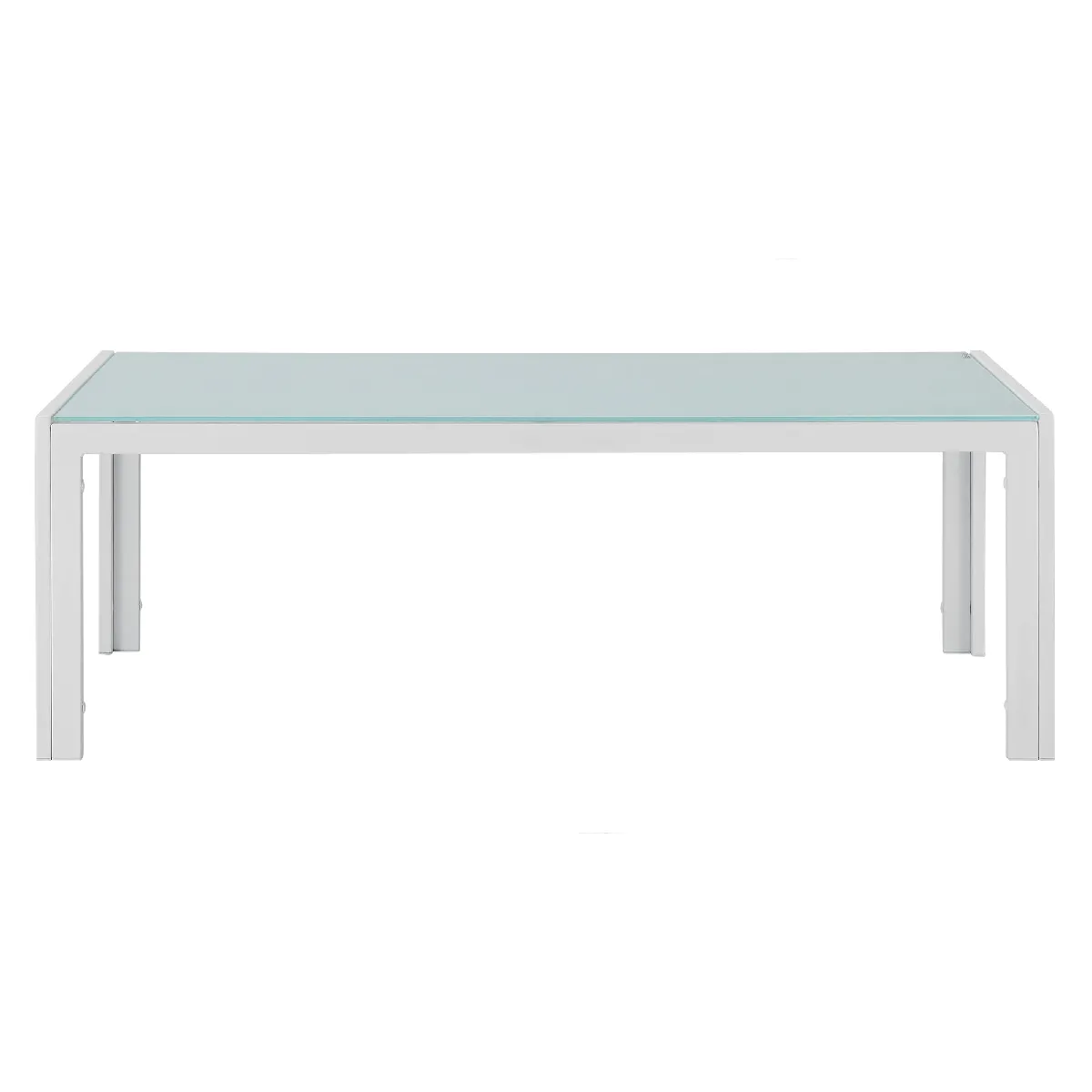 Comparer les prix de Helloshop26 Table Basse Extérieure Verre - Blanc