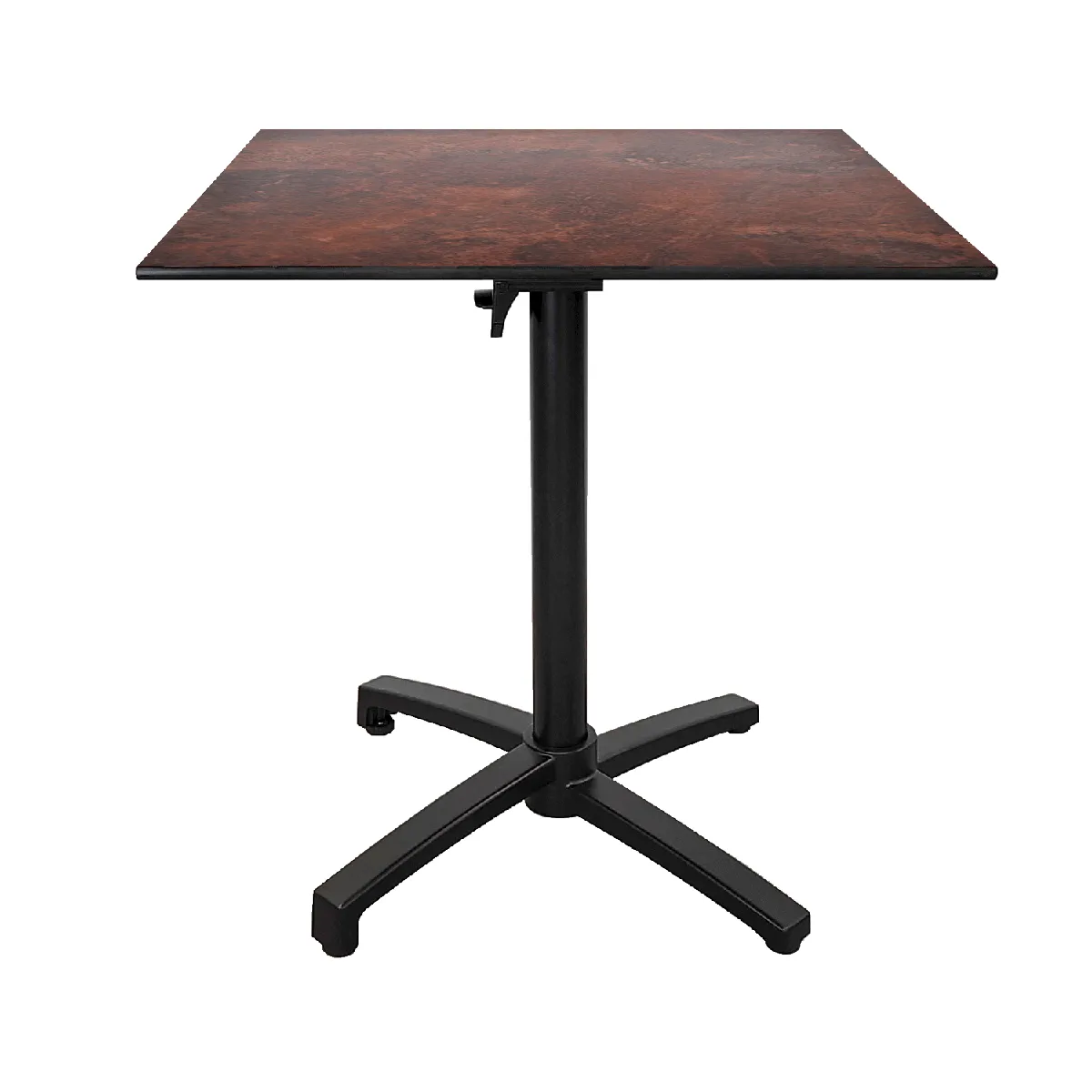 Restootab Table de jardin carrée Rouille