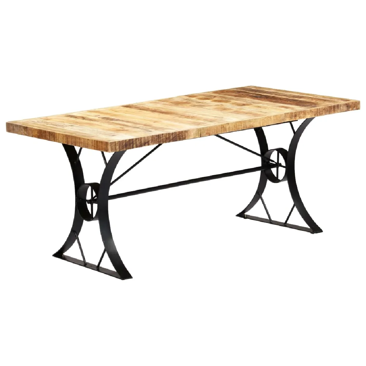 Vidaxl Table à manger 180 cm - Manguier/Acier
